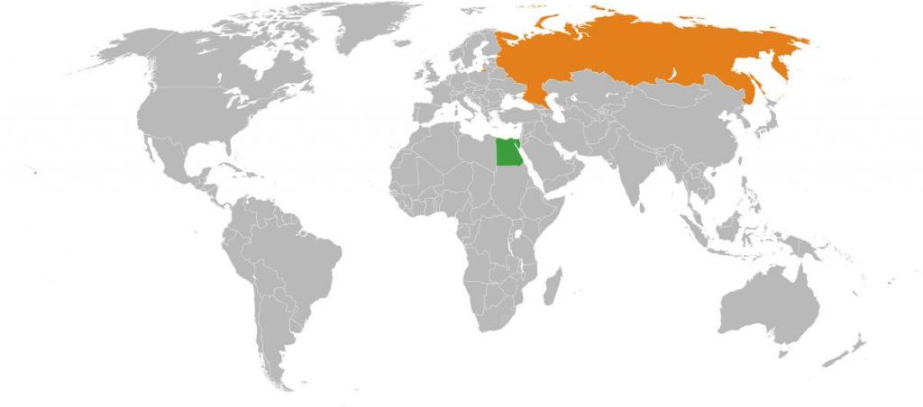 مصر وروسيا على الخريطة